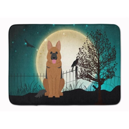 Carolines Treasures Halloween Scary German Shepherd Machine Washable Memory Foam Mat BB2257RUG